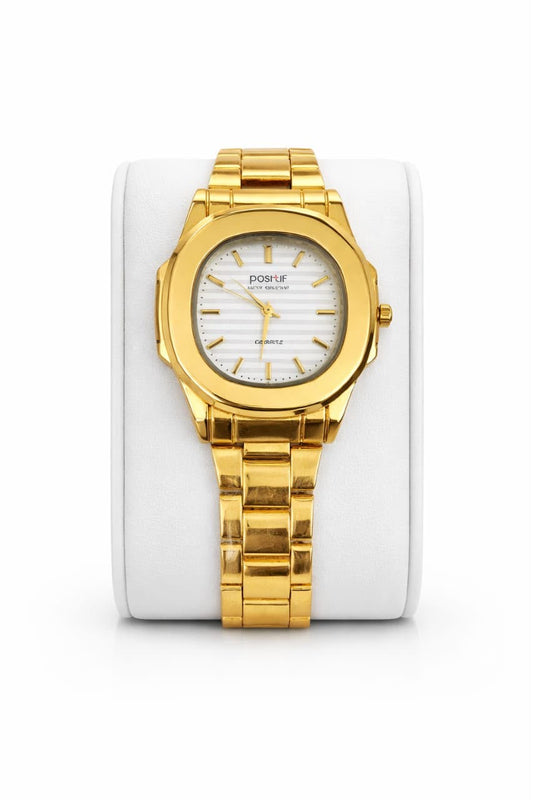 Men’s Square Quartz Stainless Steel Watch
