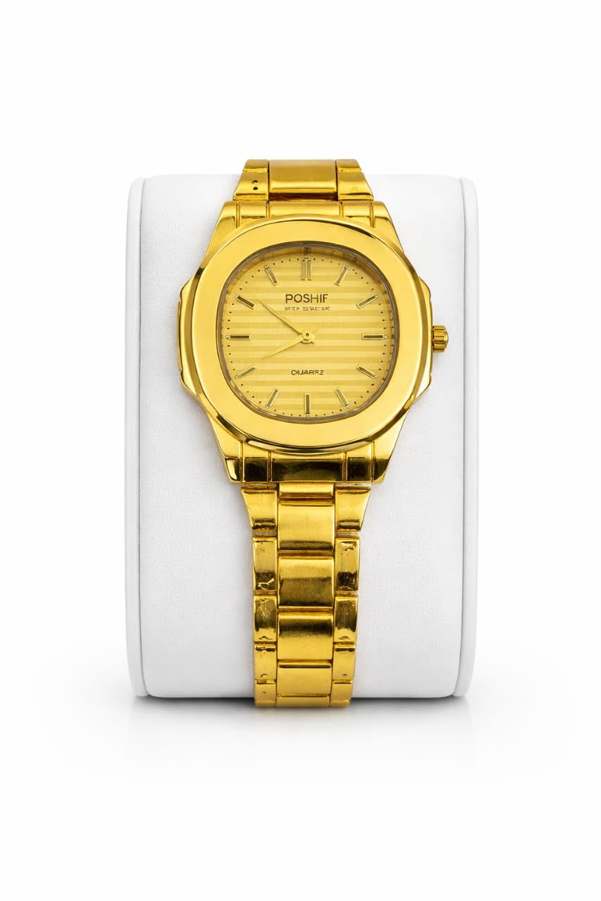 Men’s Square Quartz Stainless Steel Watch