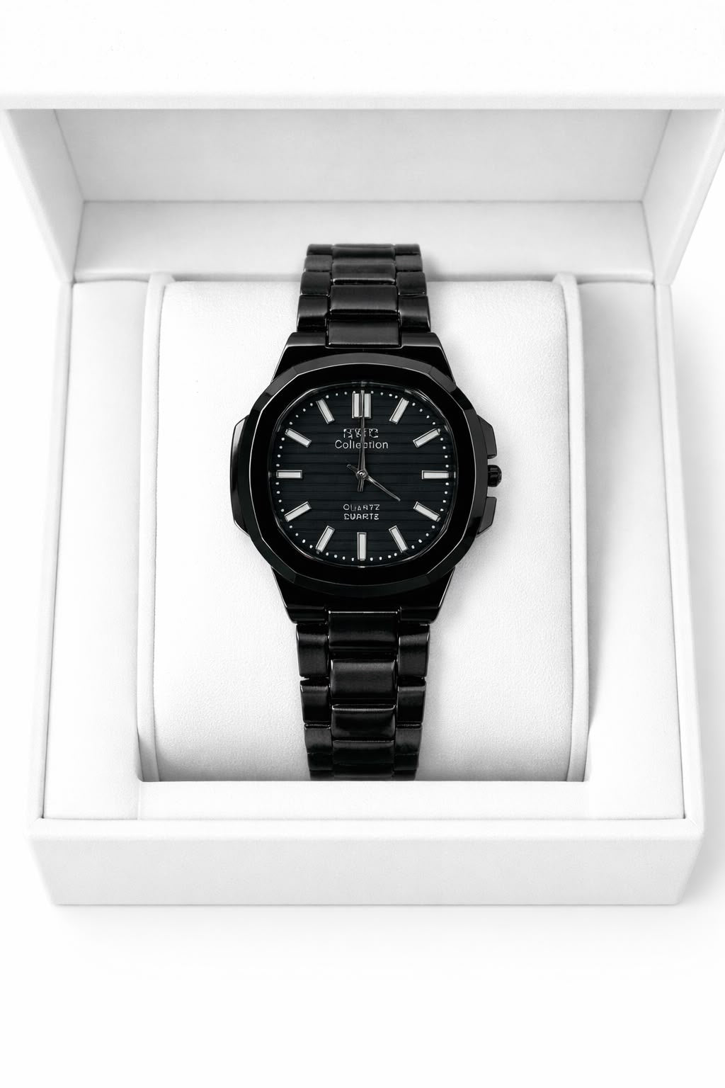 Men’s Square Quartz Stainless Steel Watch