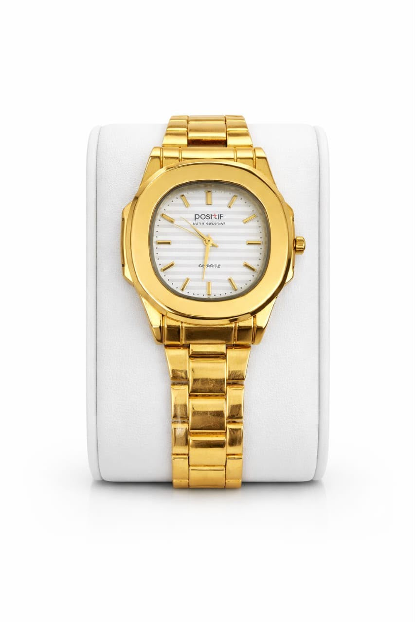 Men’s Square Quartz Stainless Steel Watch