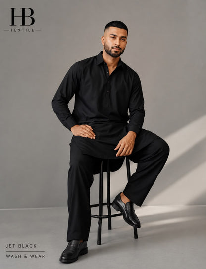 HB Textile Black– Premium Edition Wash & Wear Unstitched Fabric